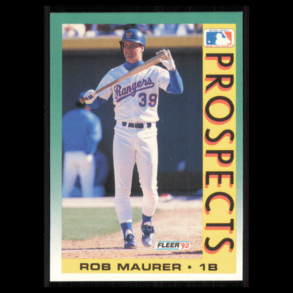 Rob Maurer Rookie #659 1992 Fleer Texas Rangers Baseball Card MLB NM