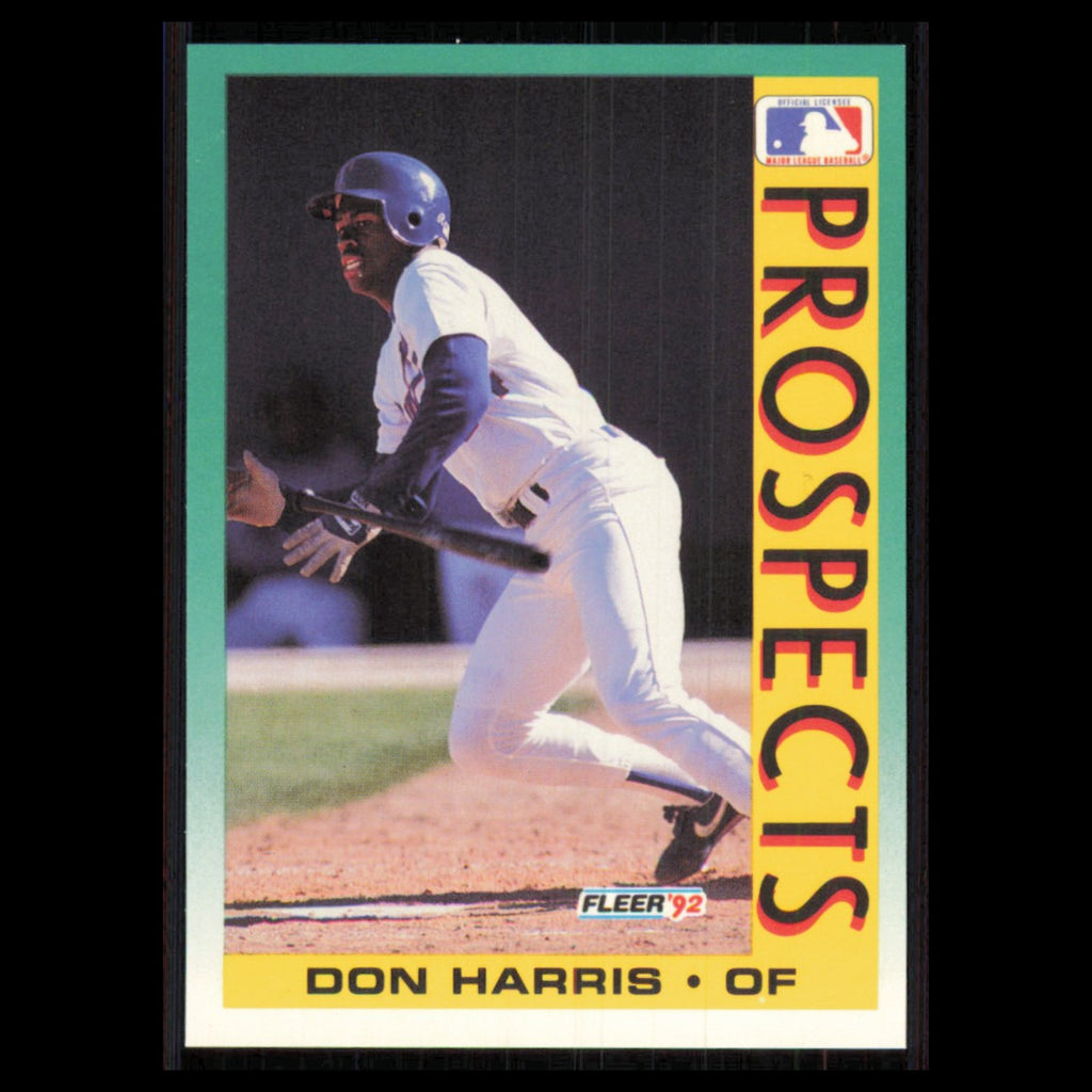 Donald Harris Rookie #660 1992 Fleer Texas Rangers Baseball Card MLB NM