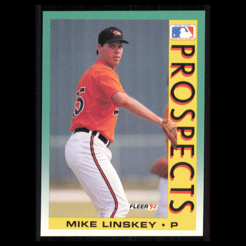 Mike Linskey Rookie #663 1992 Fleer Baltimore Orioles Baseball Card MLB NM
