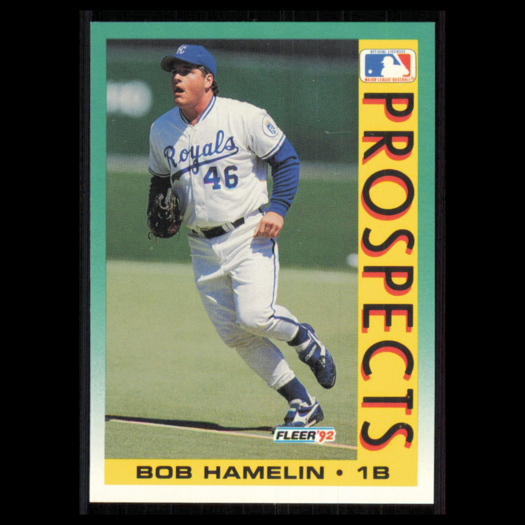 Bob Hamelin Rookie #672 1992 Fleer Kansas City Royals Baseball Card MLB NM