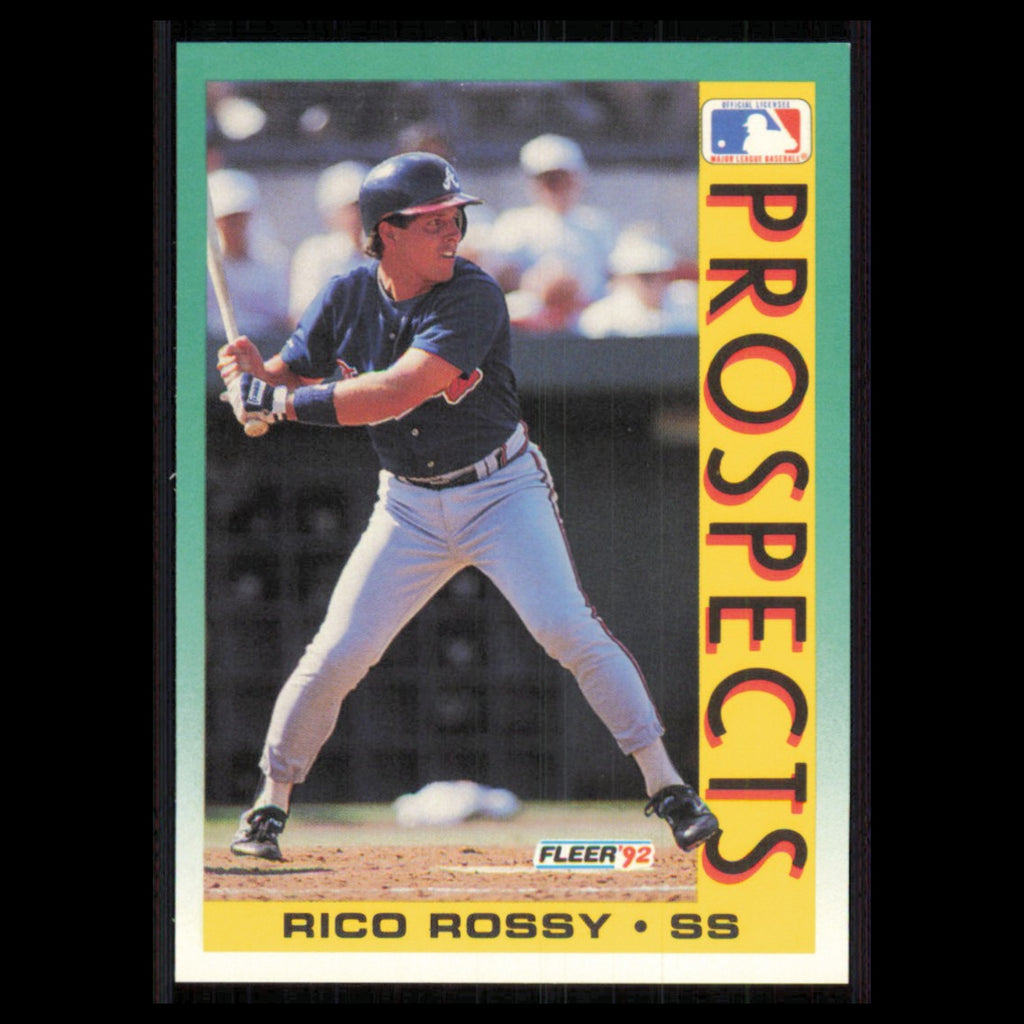 Rico Rossy Rookie #676 1992 Fleer Atlanta Braves Baseball Card MLB NM
