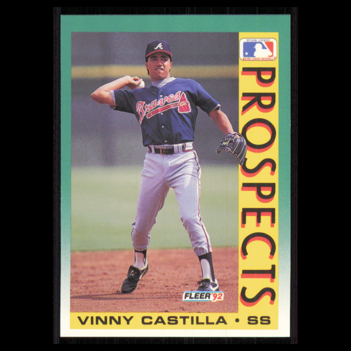 Vinny Castilla Rookie #666 1992 Fleer Atlanta Braves Baseball Card MLB NM