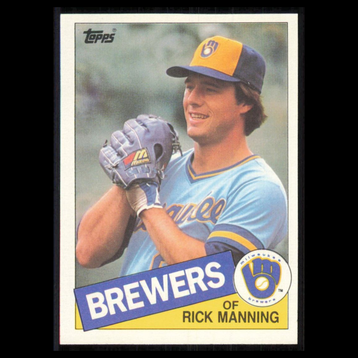Rick Manning #603 1985 Topps Milwaukee Brewers Baseball Card MLB NM