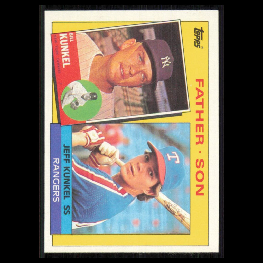 Bill Kunkel/Jeff Kunkel #136 1985 Topps New York Yankees/Texas Rangers Baseball