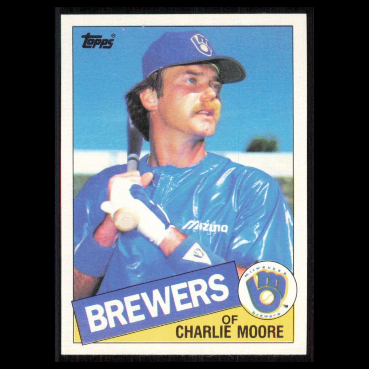 Charlie Moore #83 1985 Topps Milwaukee Brewers Baseball Card MLB NM