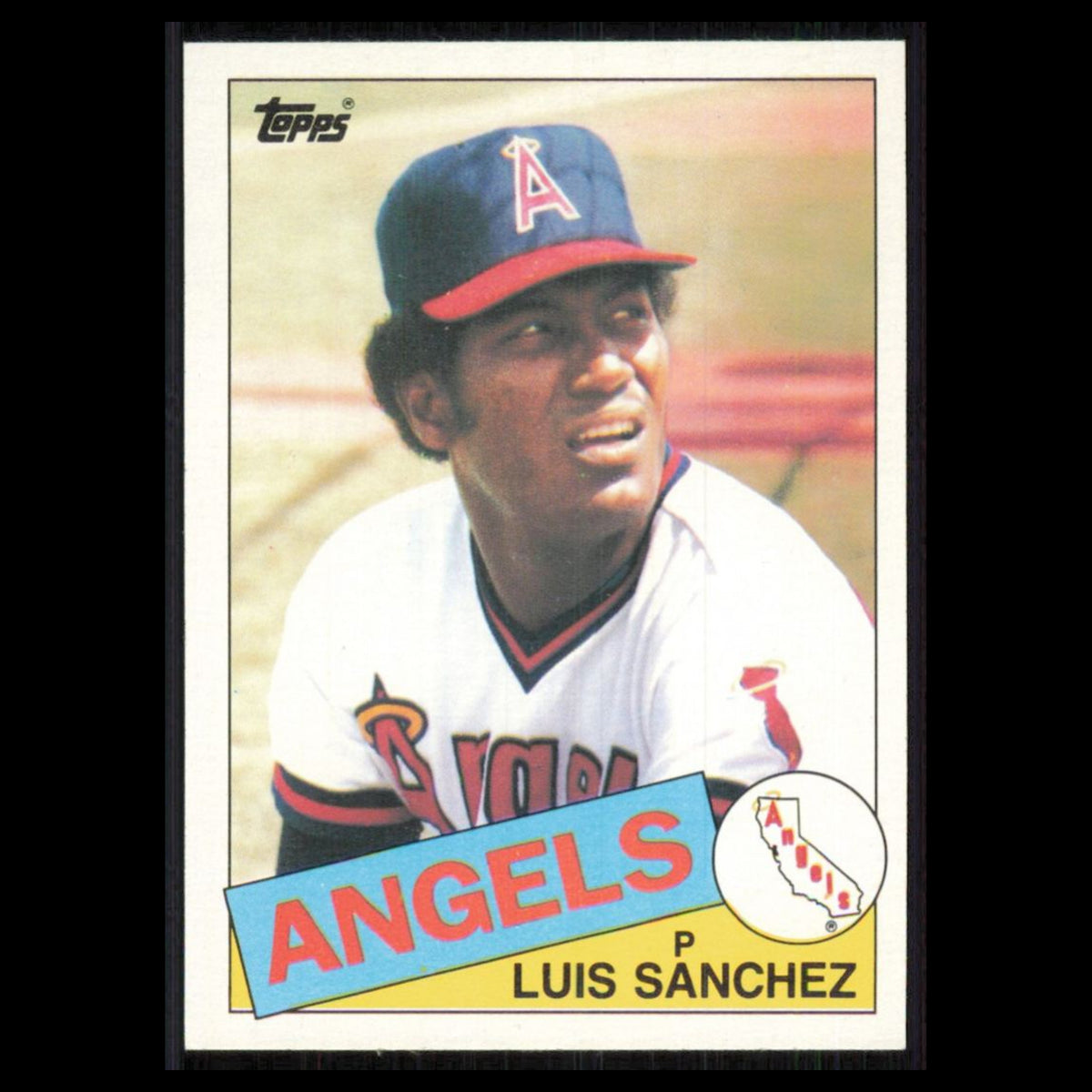 Luis Sanchez #42 1985 Topps California Angels Baseball Card MLB NM