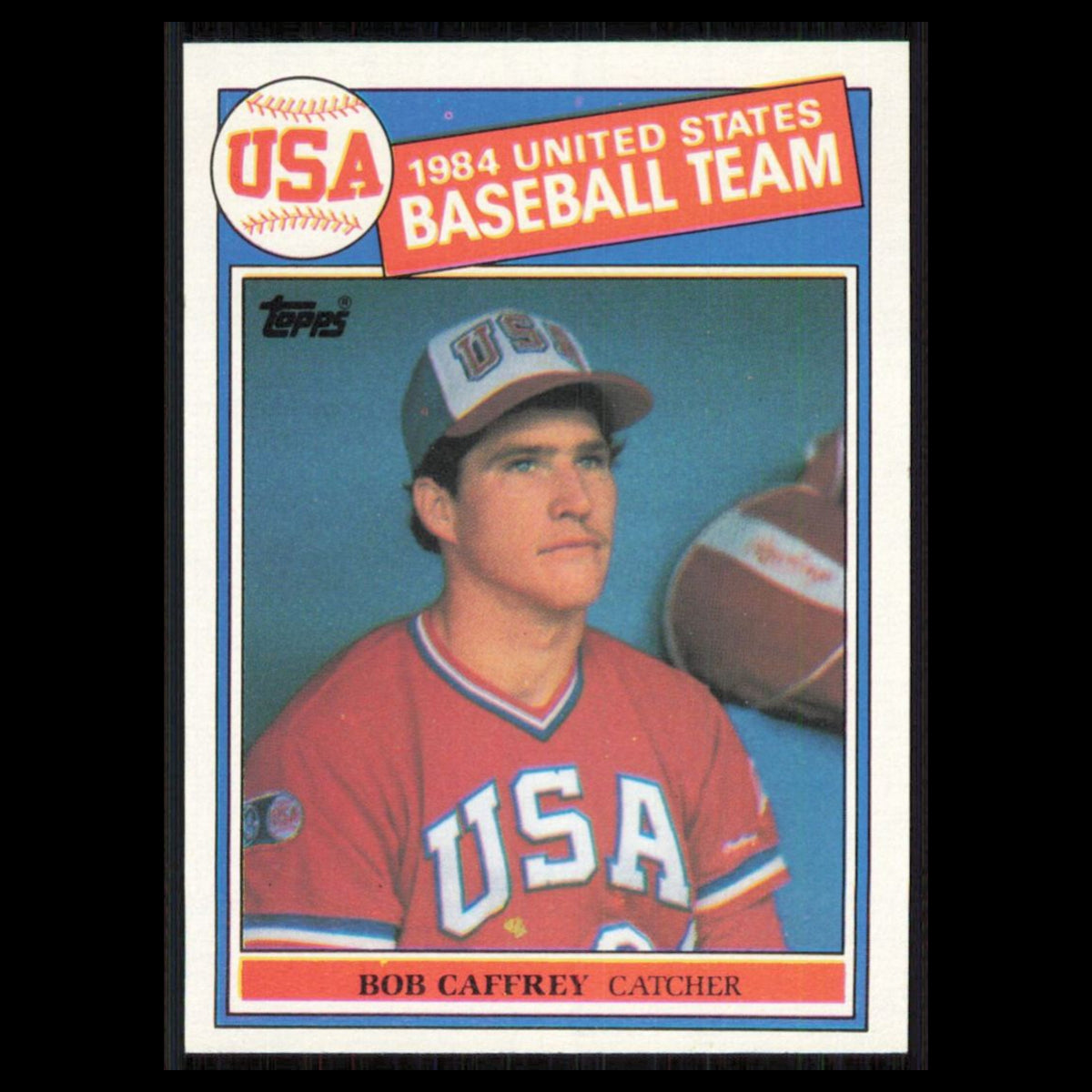 Bob Caffrey Rookie #394 1985 Topps USA Baseball Card MLB NM