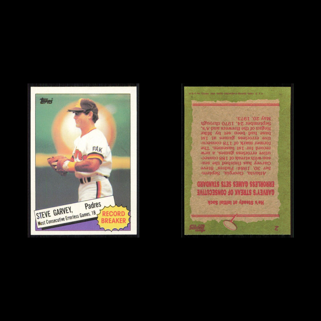 Steve Garvey #2 1985 Topps San Diego Padres Baseball Card MLB NM