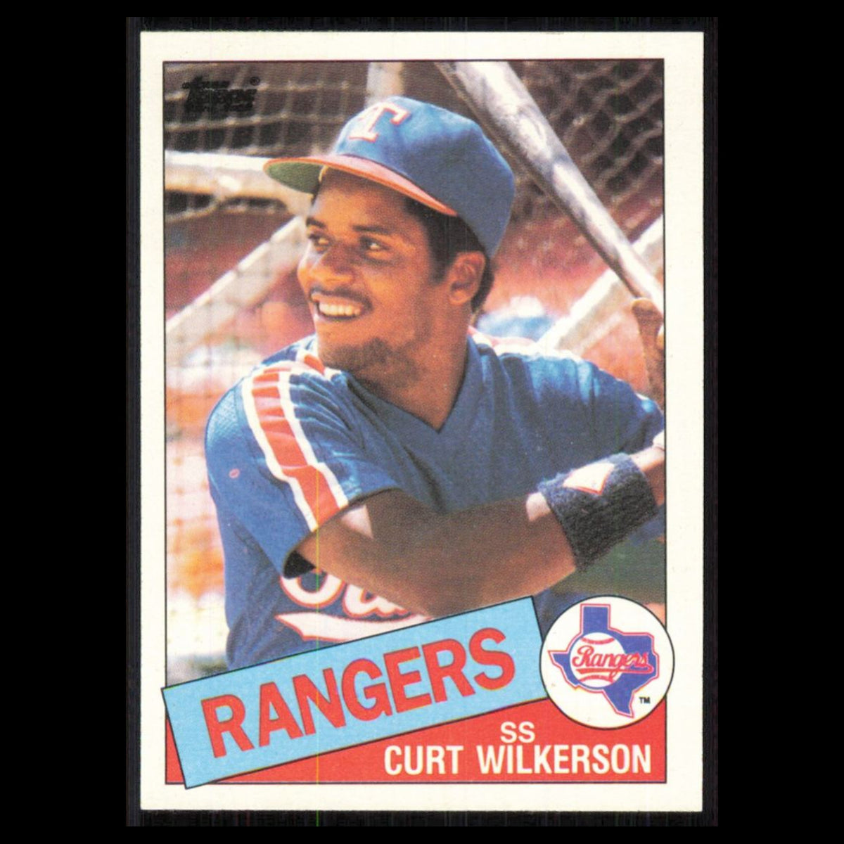 Curt Wilkerson #594 1985 Topps Texas Rangers Baseball Card MLB NM