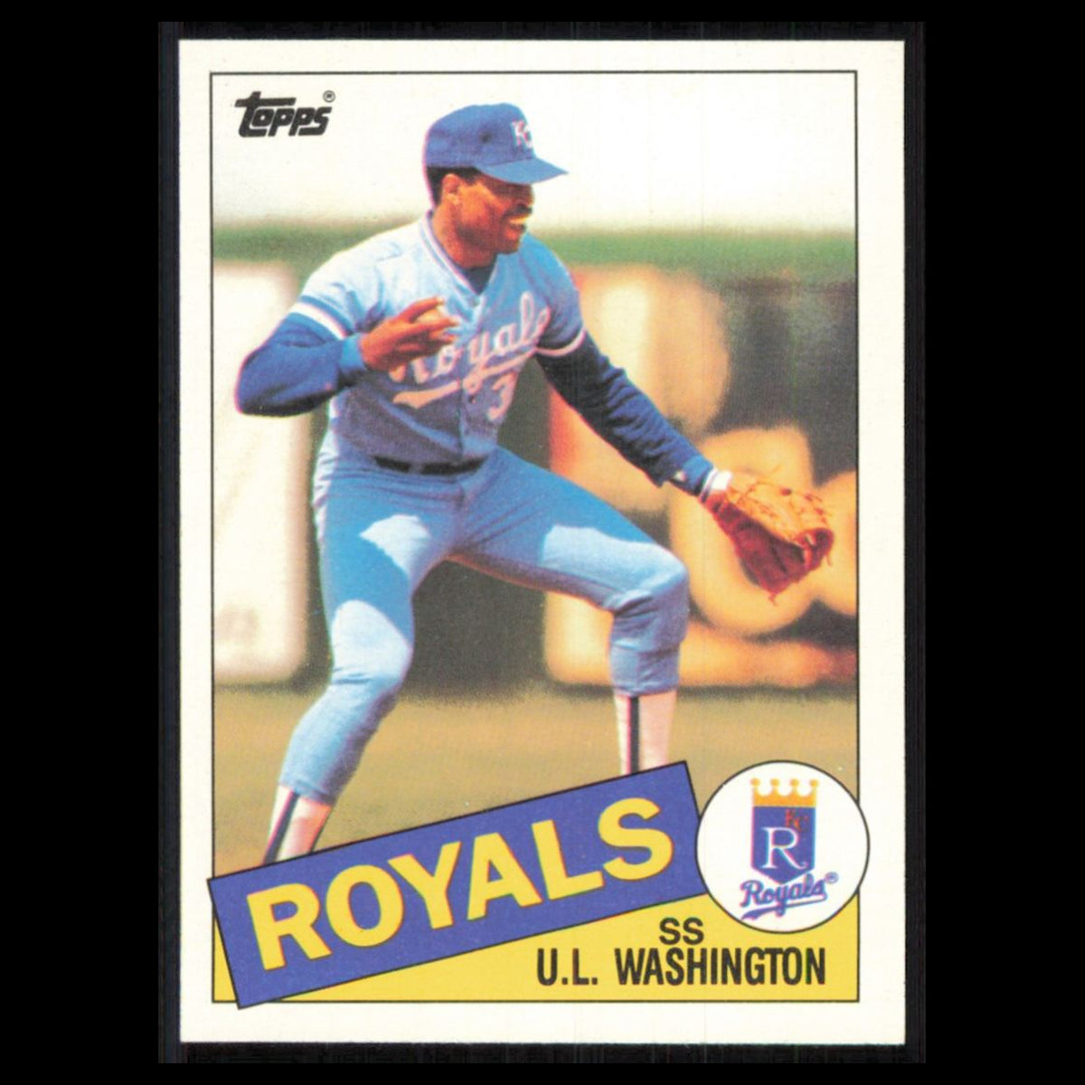 U.L. Washington #431 1985 Topps Kansas City Royals Baseball Card MLB NM