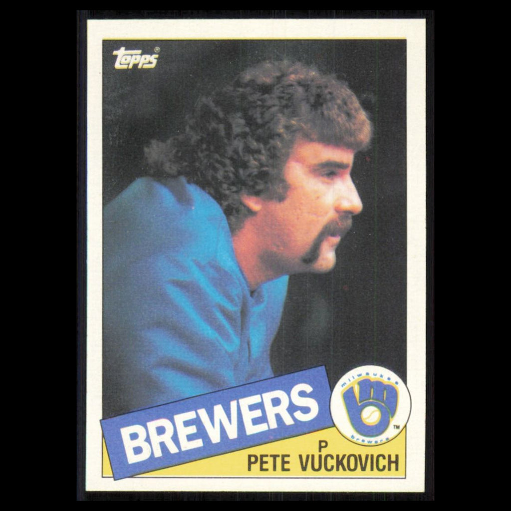 Pete Vuckovich #254 1985 Topps Milwaukee Brewers Baseball Card MLB NM