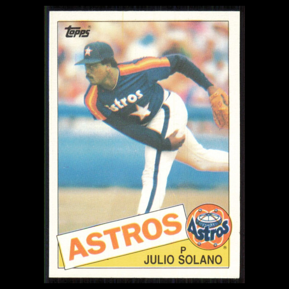 Julio Solano Rookie #353 1985 Topps Houston Astros Baseball Card MLB NM