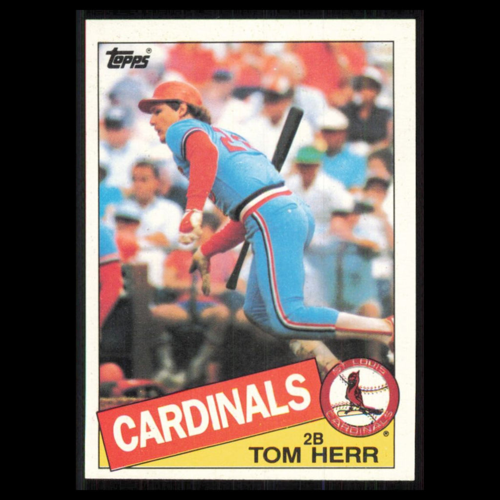 Tom Herr #113 1985 Topps St. Louis Cardinals Baseball Card MLB NM