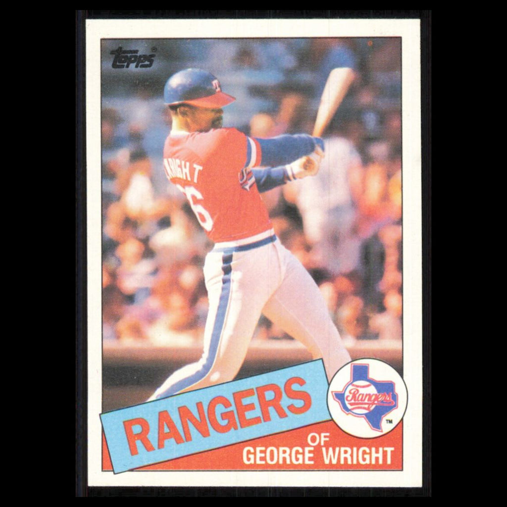 George Wright #443 1985 Topps Texas Rangers Baseball Card MLB NM