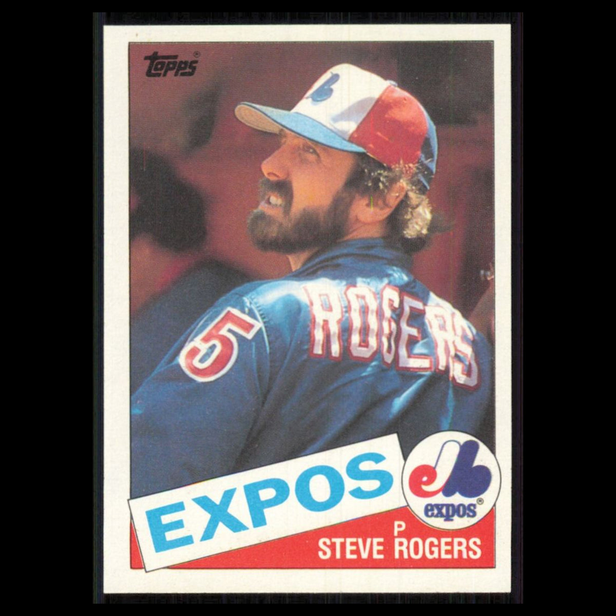 Steve Rogers #205 1985 Topps Montreal Expos Baseball Card MLB NM