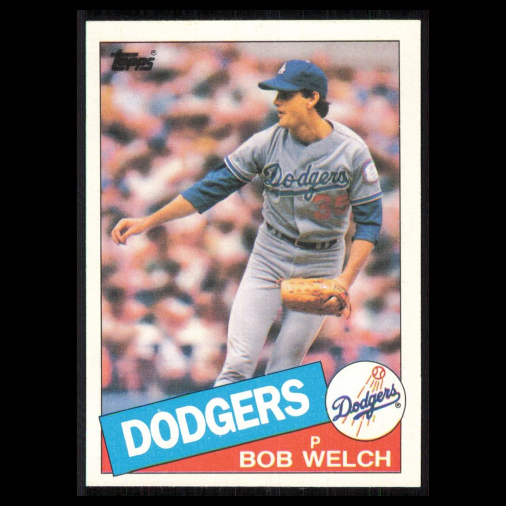 Bob Welch #291 1985 Topps Los Angeles Dodgers Baseball Card MLB NM