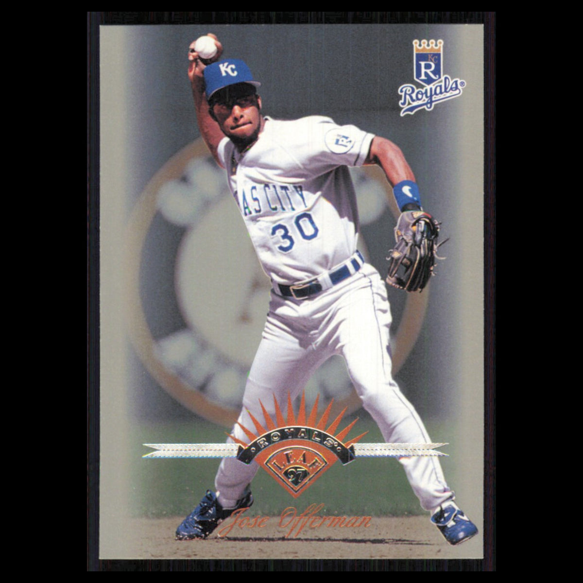 Jose Offerman #142 1997 Leaf Kansas City Royals Baseball Card MLB NM