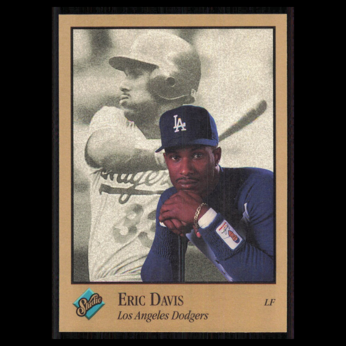 Eric Davis #43 1992 Studio Los Angeles Dodgers Baseball Card MLB NM