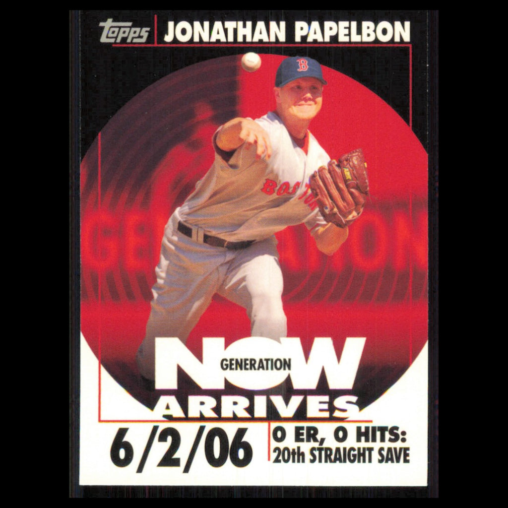 Jonathan Papelbon #GNV10 2007 Topps Boston Red Sox Baseball Card MLB NM