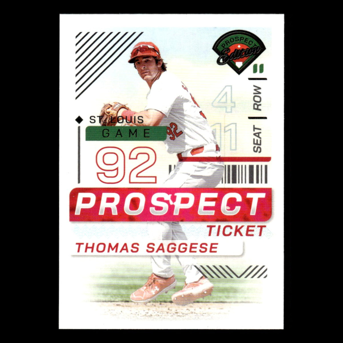 Thomas Saggese #61 2024 Panini Prospect Edition St. Louis Cardinals Baseball MLB
