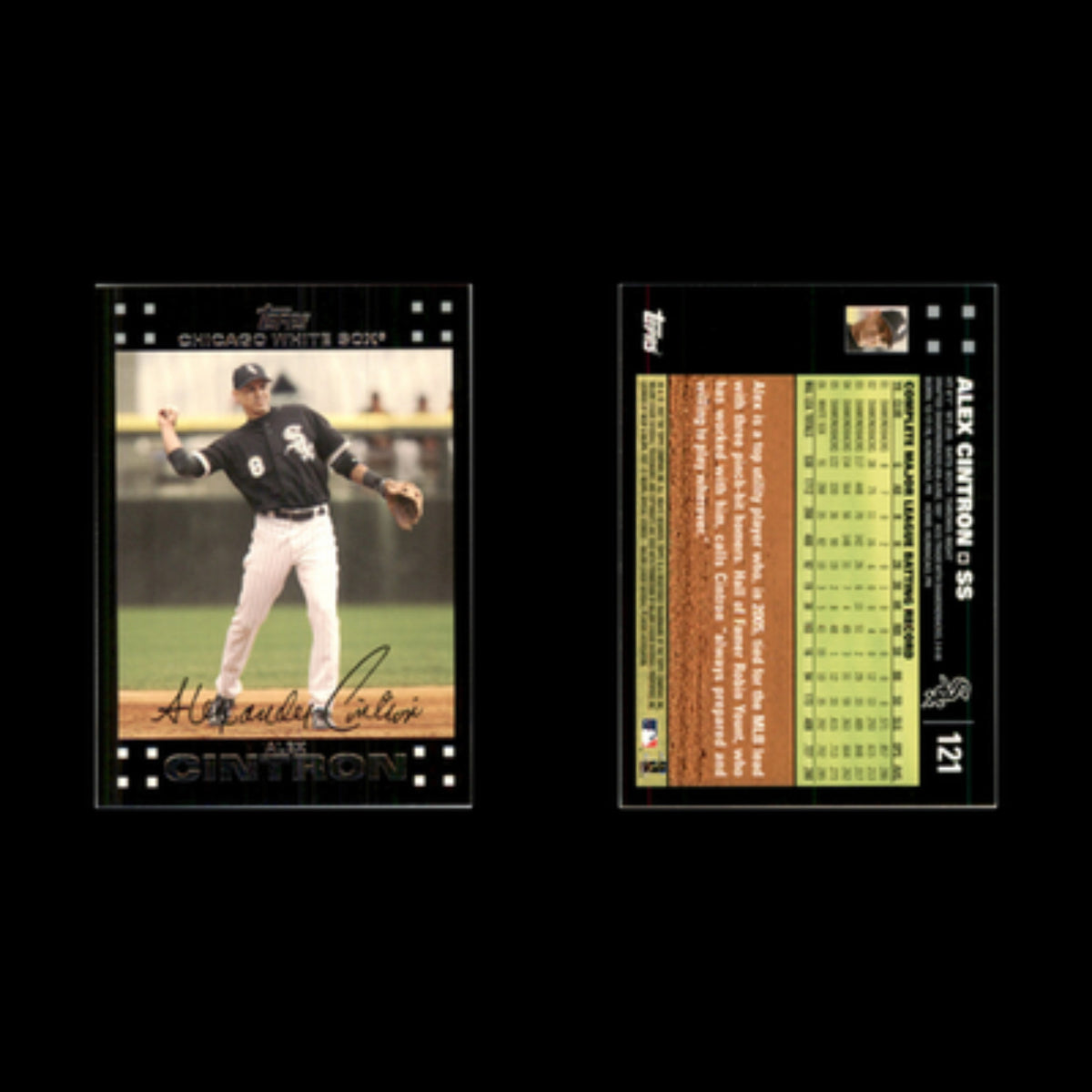 Alex Cintron #121 2007 Topps Chicago White Sox Baseball Card MLB NM