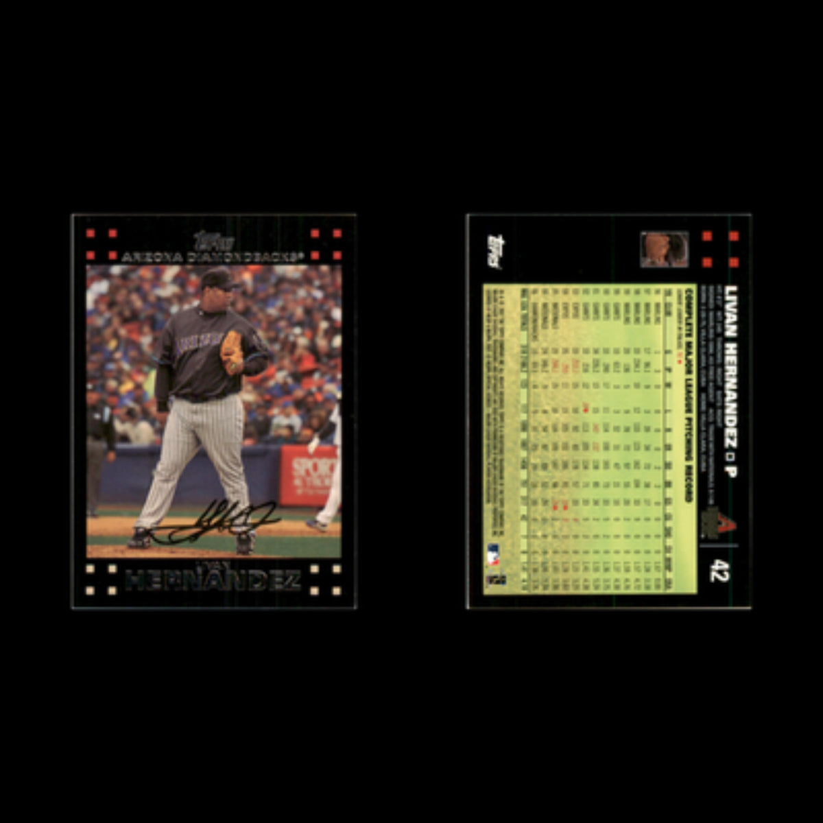 Livan Hernandez #42 2007 Topps Arizona Diamondbacks Baseball Card MLB NM