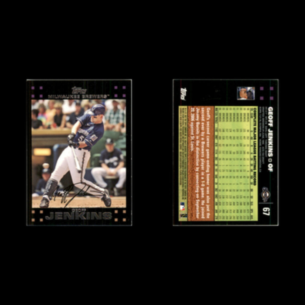 Geoff Jenkins #67 2007 Topps Milwaukee Brewers Baseball Card MLB NM