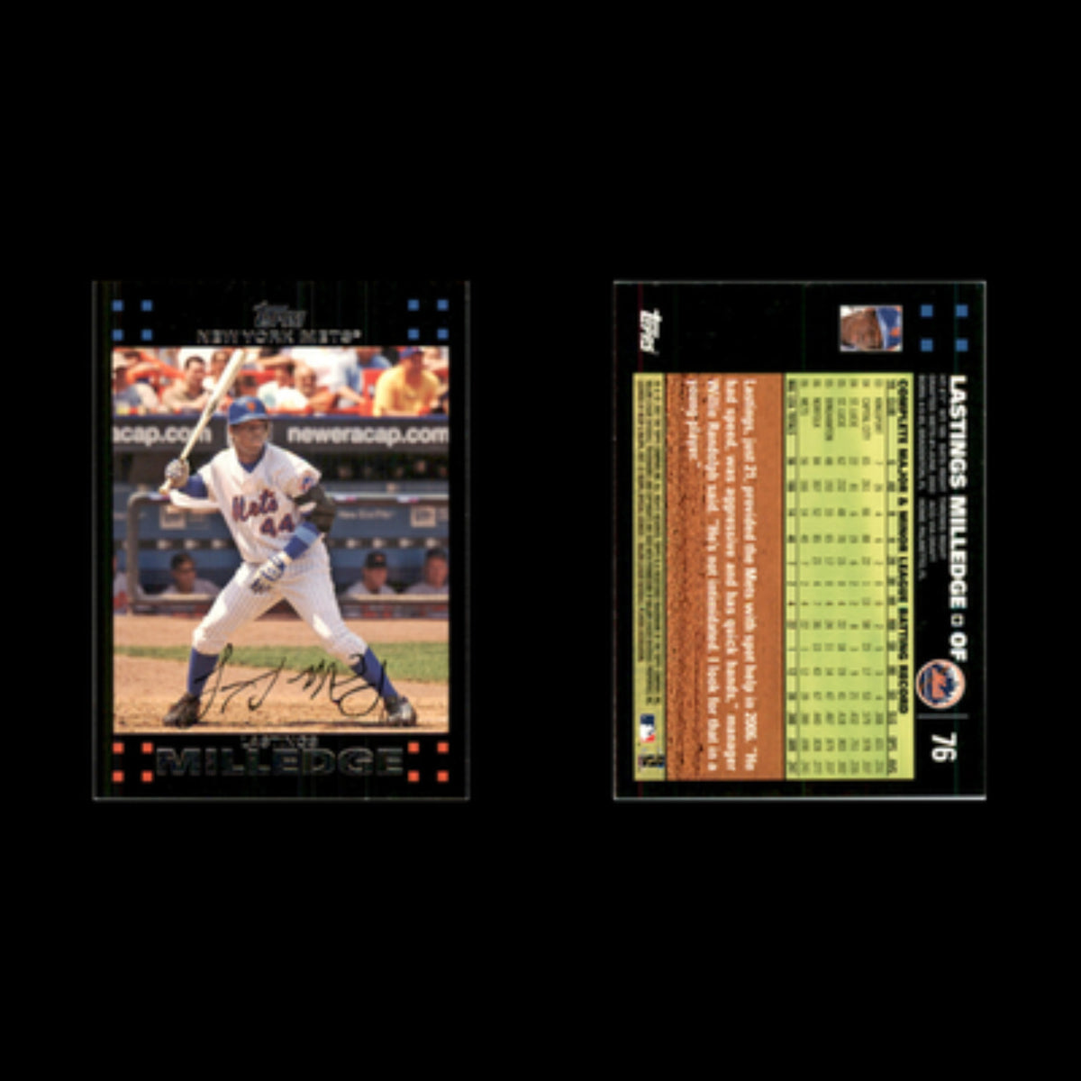 Lastings Milledge #76 2007 Topps New York Mets Baseball Card MLB NM