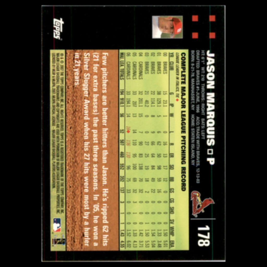 Jason Marquis #178 2007 Topps St. Louis Cardinals Baseball Card MLB NM
