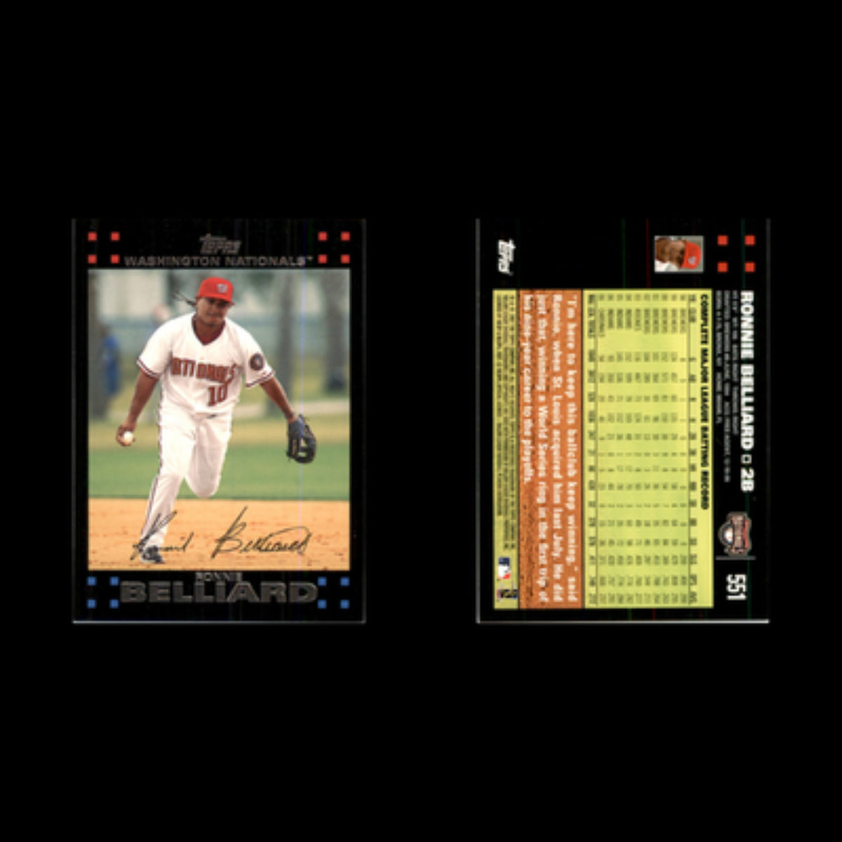 Ronnie Belliard #551 2007 Topps Washington Nationals Baseball Card MLB NM