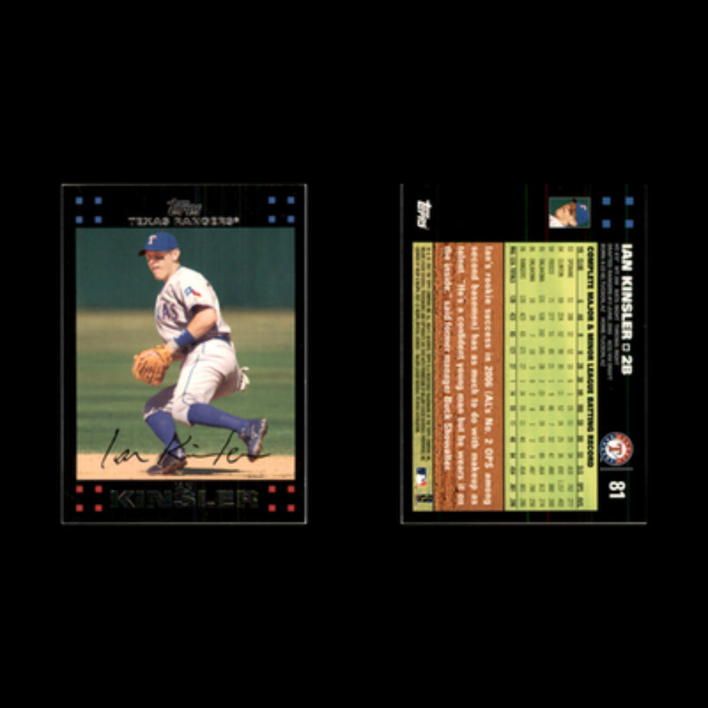Ian Kinsler #81 2007 Topps Texas Rangers Baseball Card MLB NM