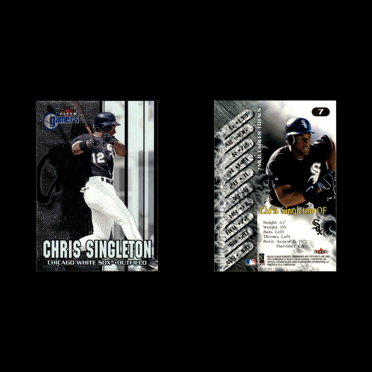Chris Singleton #7 2000 Fleer Gamers Chicago White Sox Baseball Card MLB NM