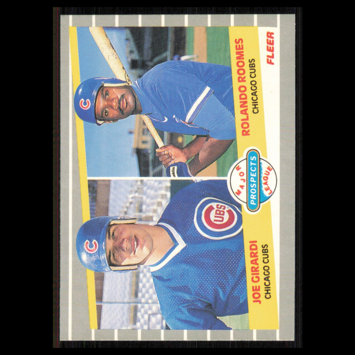Joe Girardi/Rolando Roomes Rookie #644 1989 Fleer Chicago Cubs Baseball Card MLB