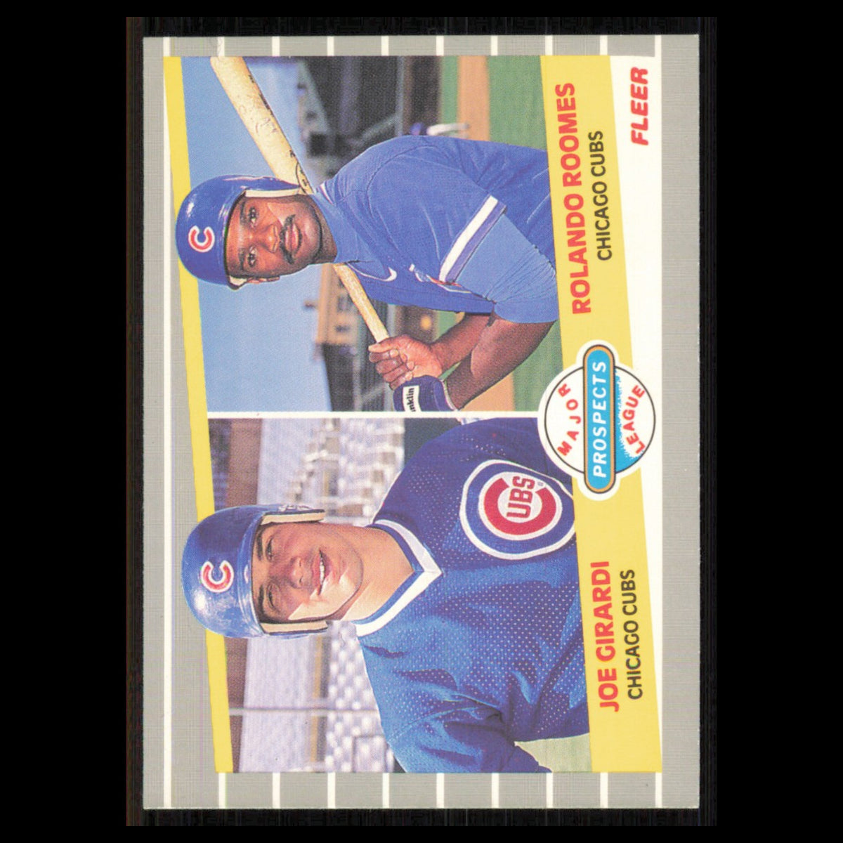 Joe Girardi/Rolando Roomes Rookie #644 1989 Fleer Chicago Cubs Baseball Card MLB