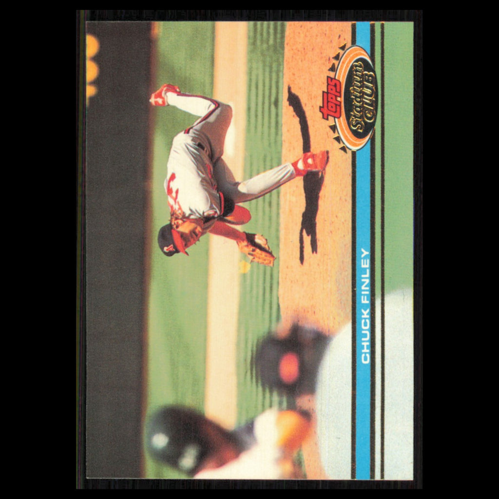 Chuck Finley #81 1991 Topps Stadium Club California Angels Baseball Card MLB NM