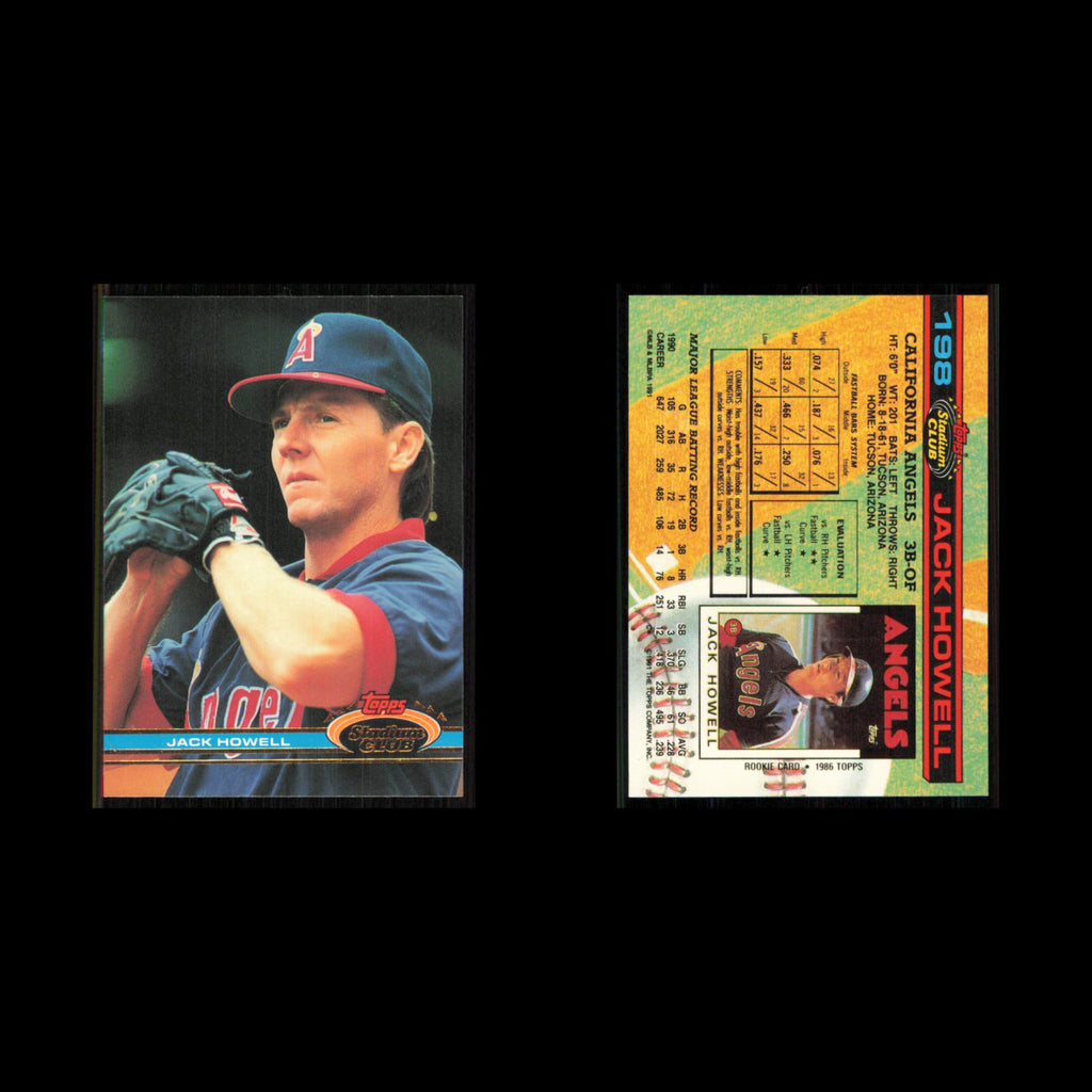 Jack Howell #198 1991 Topps Stadium Club California Angels Baseball Card MLB NM