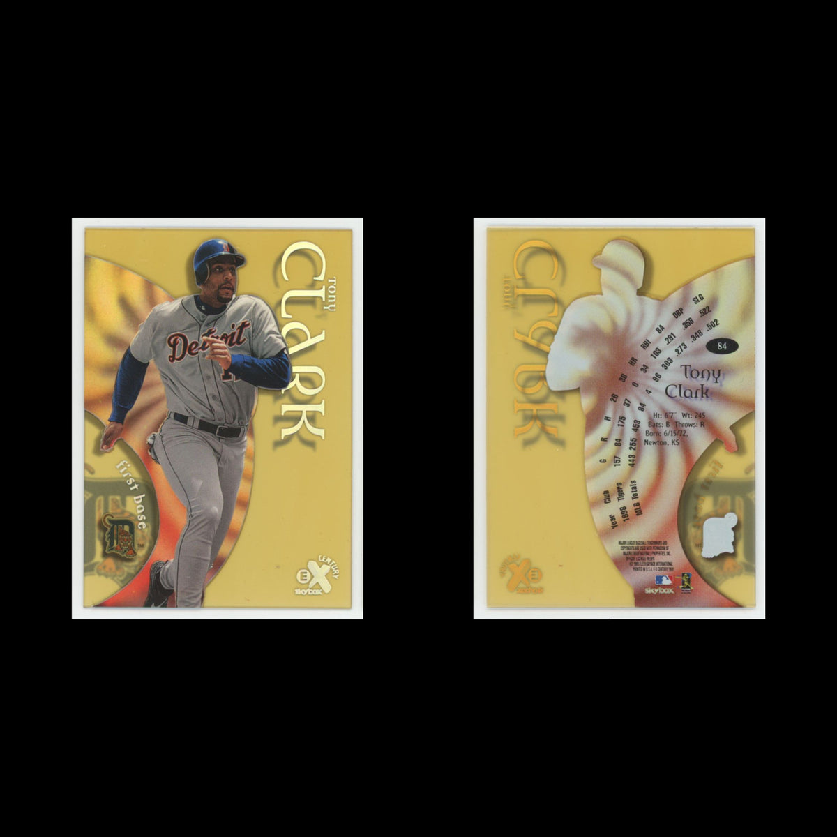 Tony Clark #84 1999 SkyBox E-X Century Detroit Tigers Baseball Card MLB NM