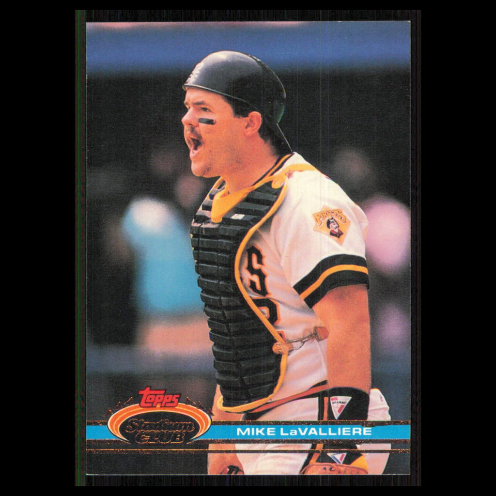 Mike LaValliere #279 1991 Topps Stadium Club Pittsburgh Pirates Baseball Card NM