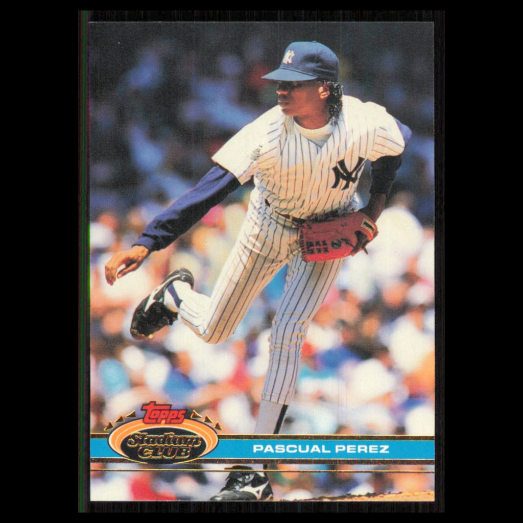 Pascual Perez #485 1991 Topps Stadium Club New York Yankees Baseball Card MLB NM
