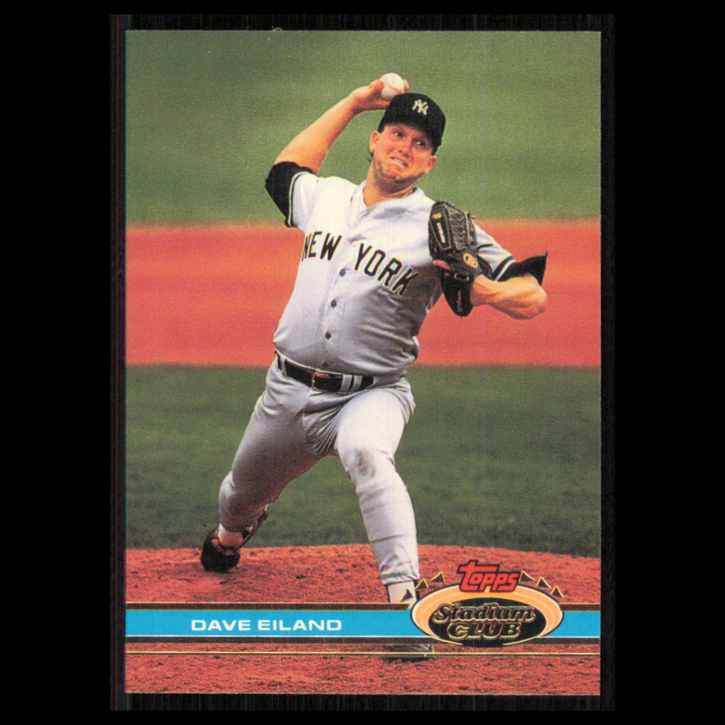 Dave Eiland #477 1991 Topps Stadium Club New York Yankees Baseball Card MLB NM