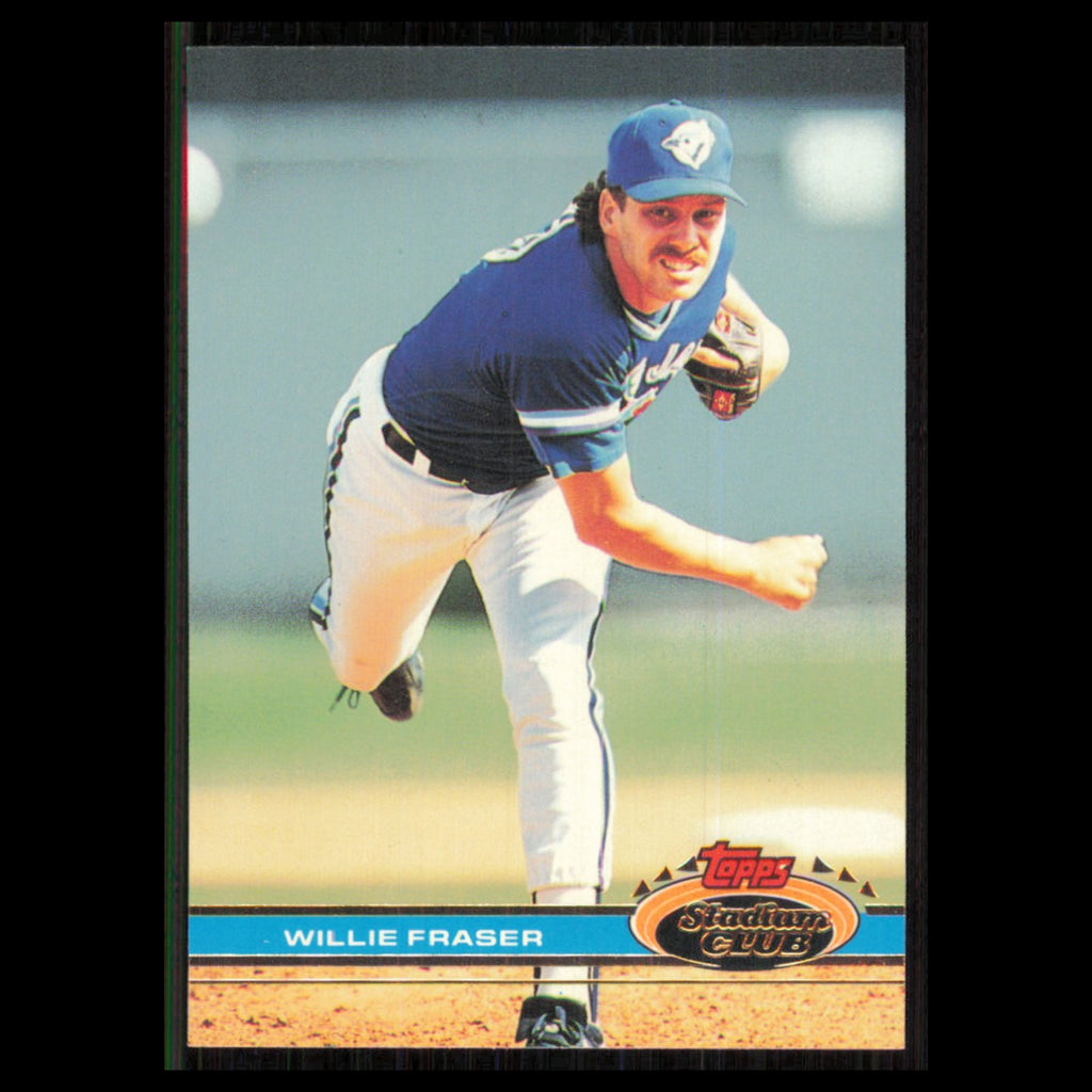Willie Fraser #496 1991 Topps Stadium Club Toronto Blue Jays Baseball Card MLB