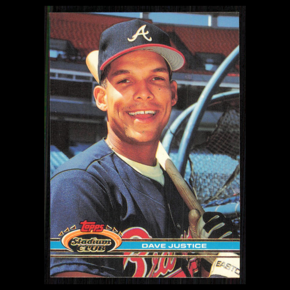 Dave Justice #26 1991 Topps Stadium Club Atlanta Braves Baseball Card MLB NM
