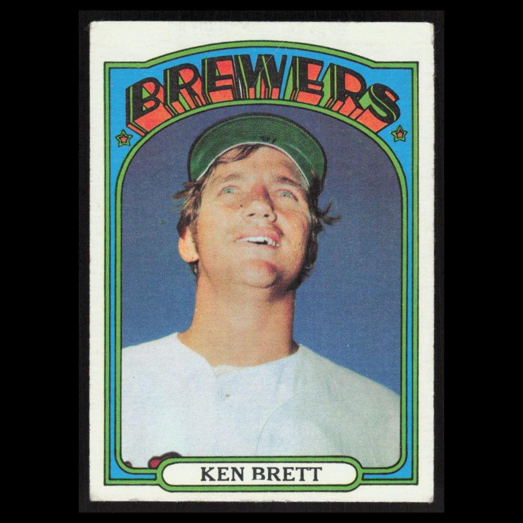 Ken Brett #517 1972 Topps Milwaukee Brewers Baseball Card MLB EX
