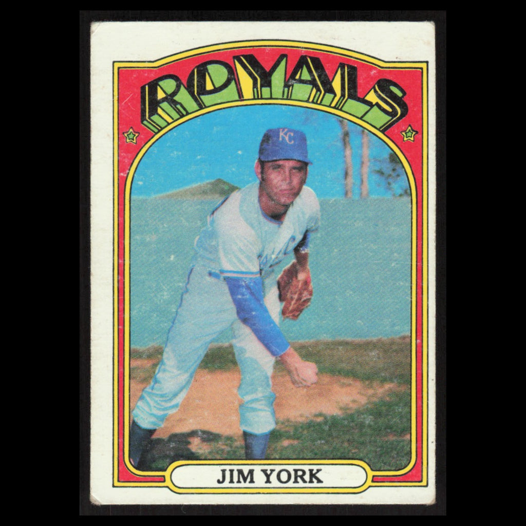 Jim York #68 1972 Topps Kansas City Royals Baseball Card MLB EX