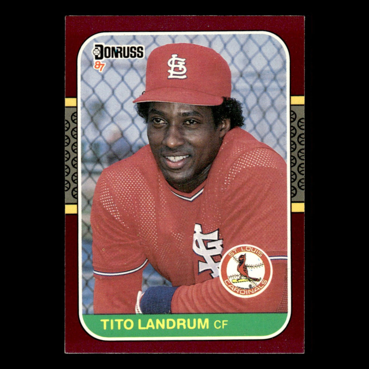 Tito Landrum #66 1987 Donruss Opening Day St. Louis Cardinals Baseball Card MLB