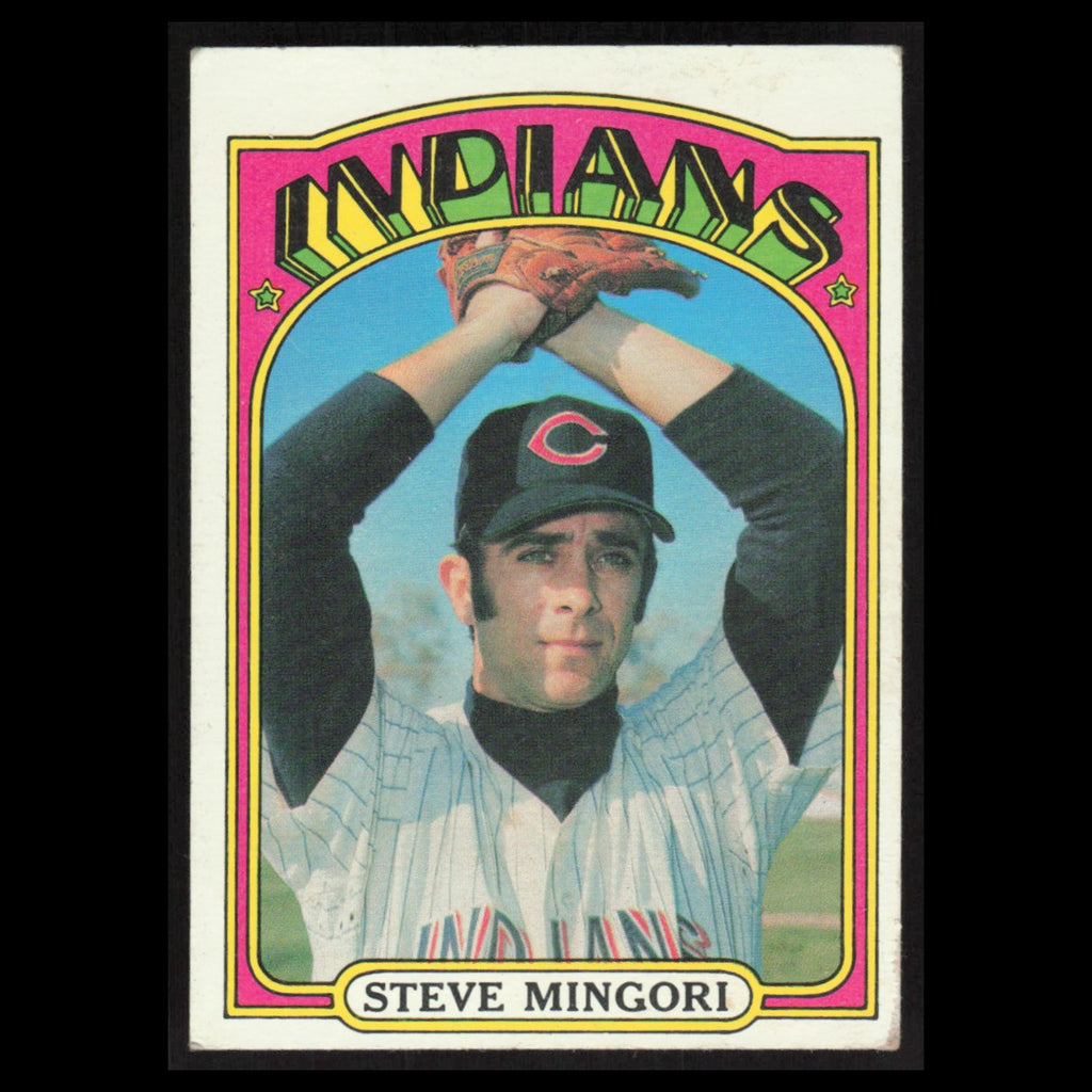 Steve Mingori #261 1972 Topps Cleveland Indians Baseball Card MLB EX
