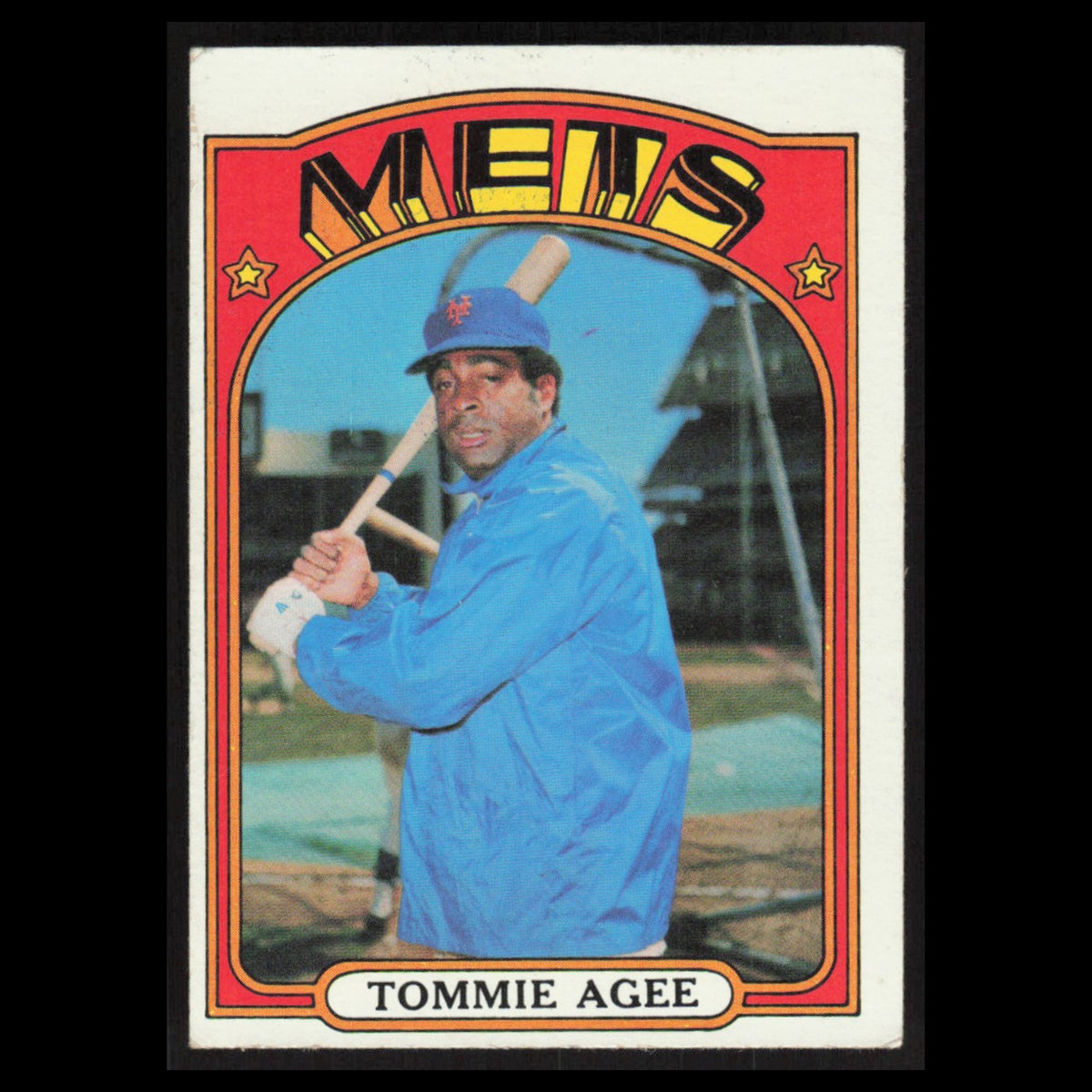 Tommie Agee #245 1972 Topps New York Mets Baseball Card MLB EX