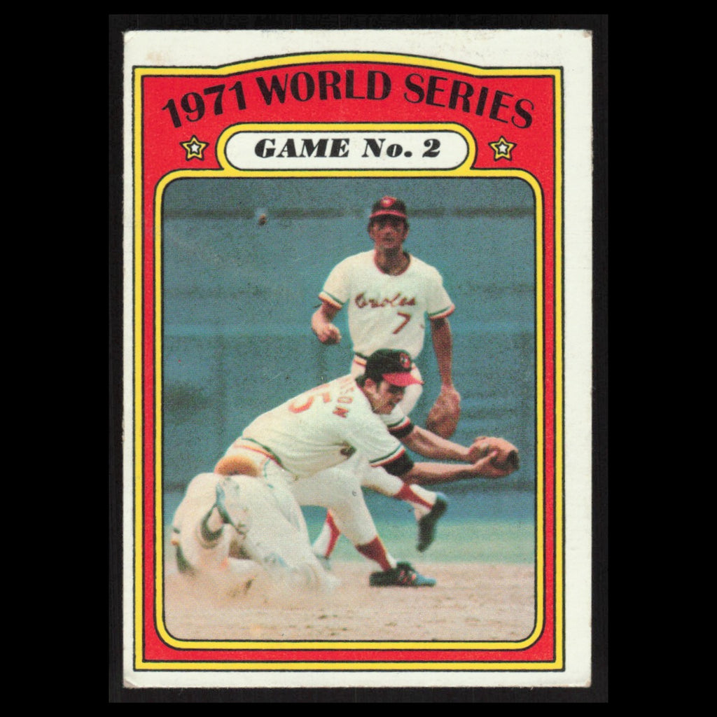 World Series Game 2 #224 1972 Topps Baltimore Orioles/Pittsburgh Pirates Card EX