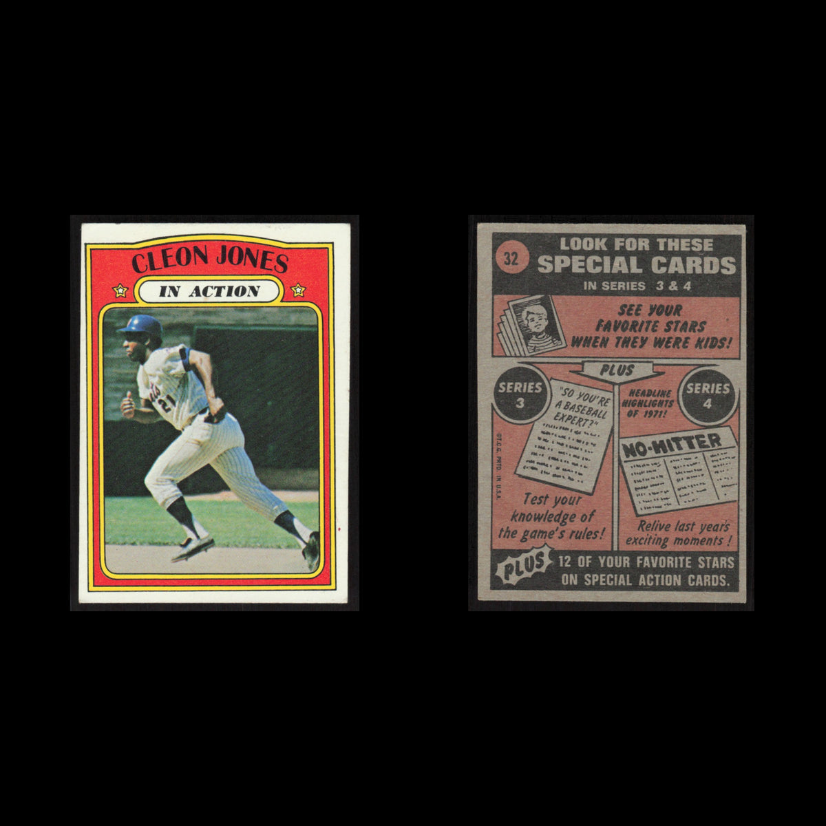 Cleon Jones #32 1972 Topps New York Mets Baseball Card MLB EX