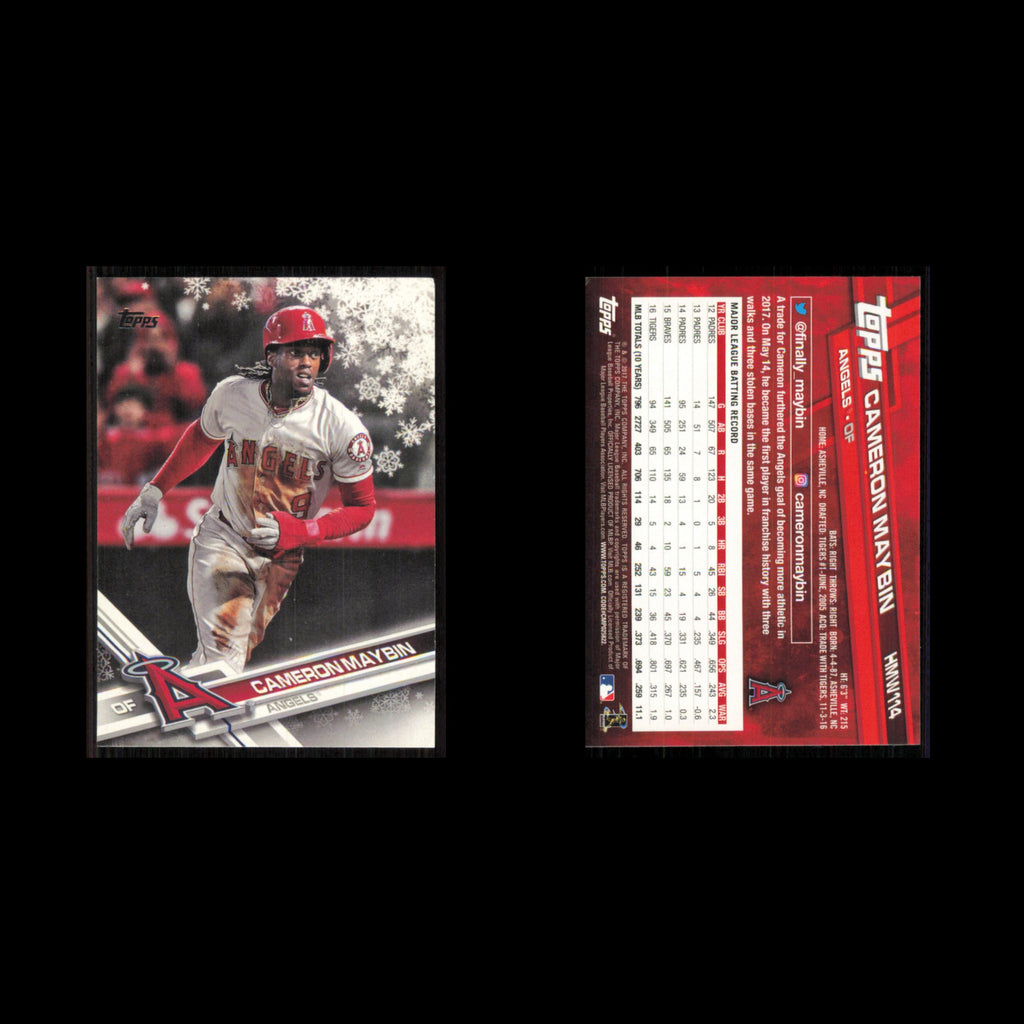 Cameron Maybin #HMW114 2017 Topps Holiday Walmart California Angels Baseball MLB